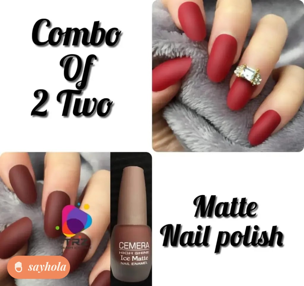 toxic free matte nail polish set of 2