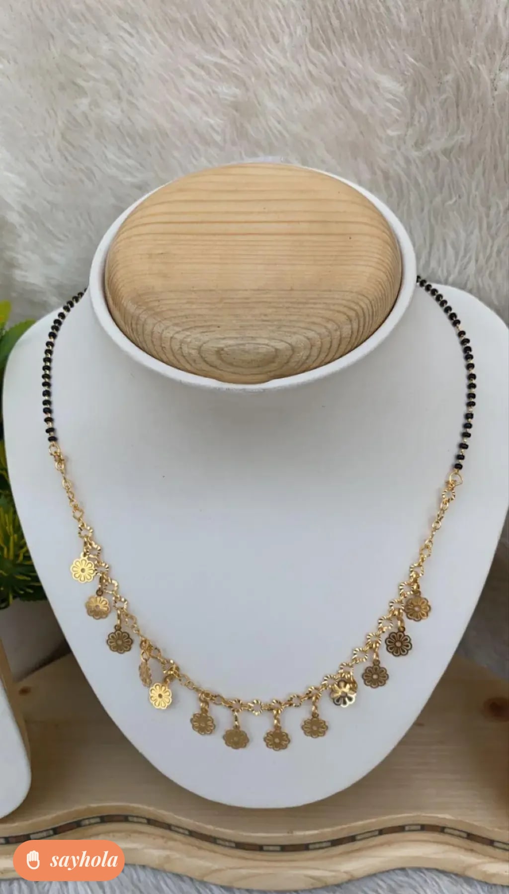 allure oxidised silver mangalsutra with beads