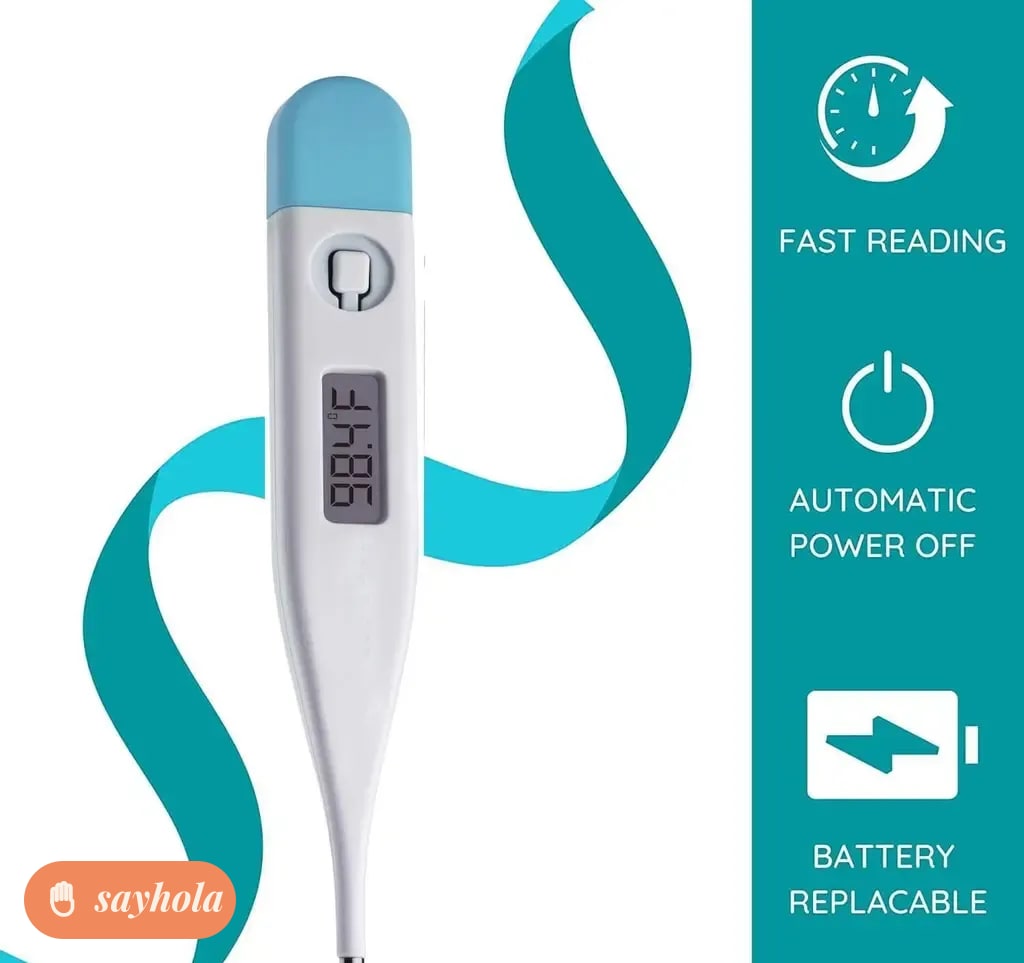 waterproof digital thermometer with fever alarm