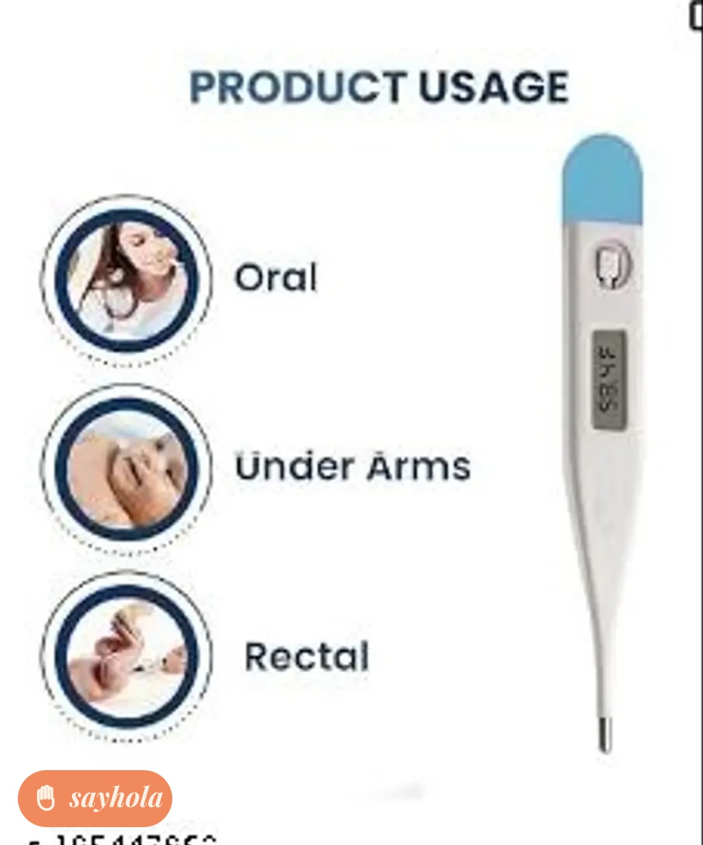 waterproof digital thermometer with fever alarm