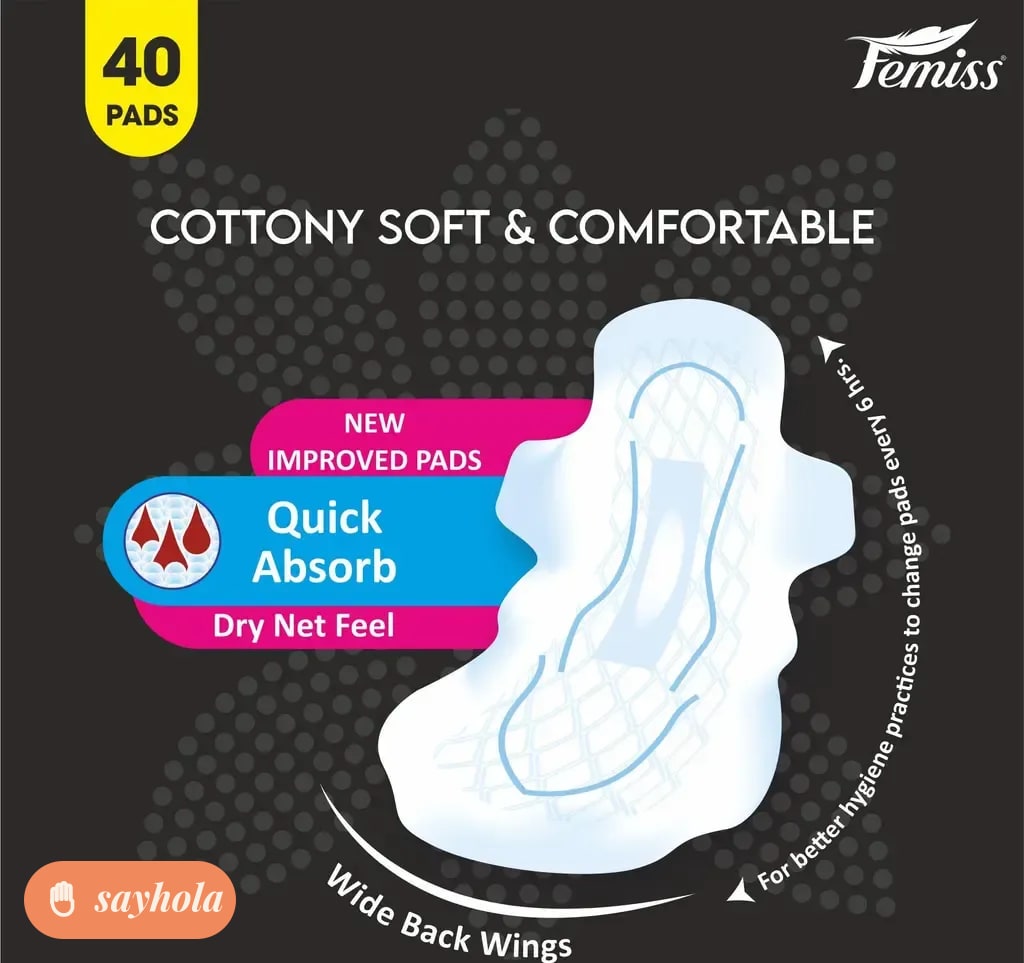 extra dry feel overnight sanitary pads xxl pack of 40