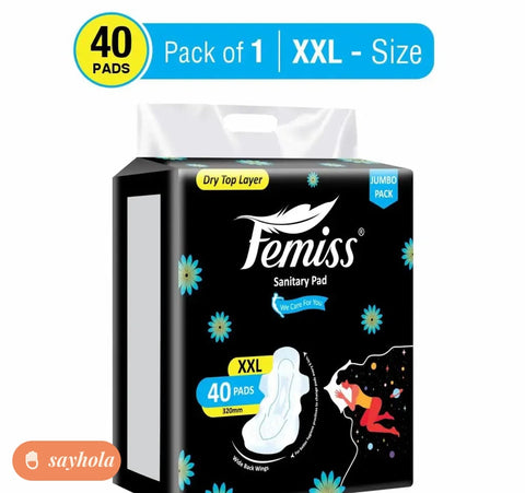 extra dry feel overnight sanitary pads xxl pack of 40