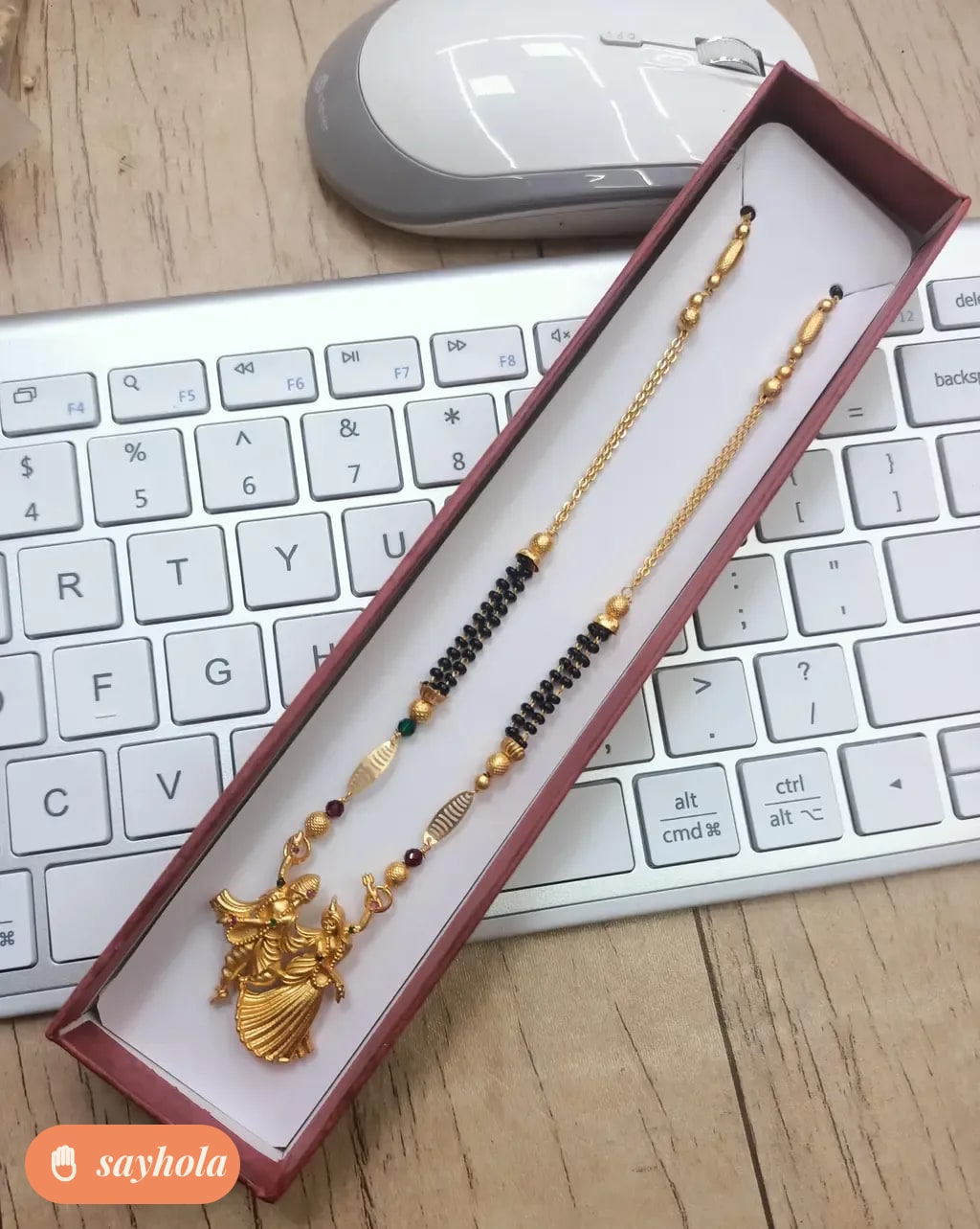 radhakrishna gold plated mangalsutra