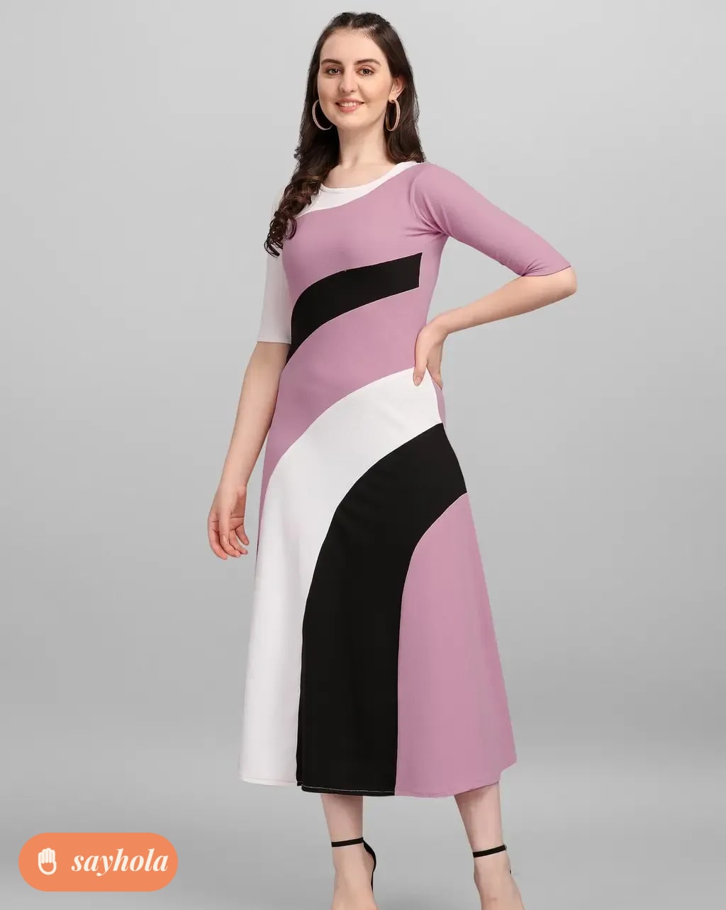 women’s empire dress in stretch lycra