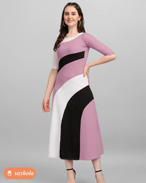 women’s empire dress in stretch lycra