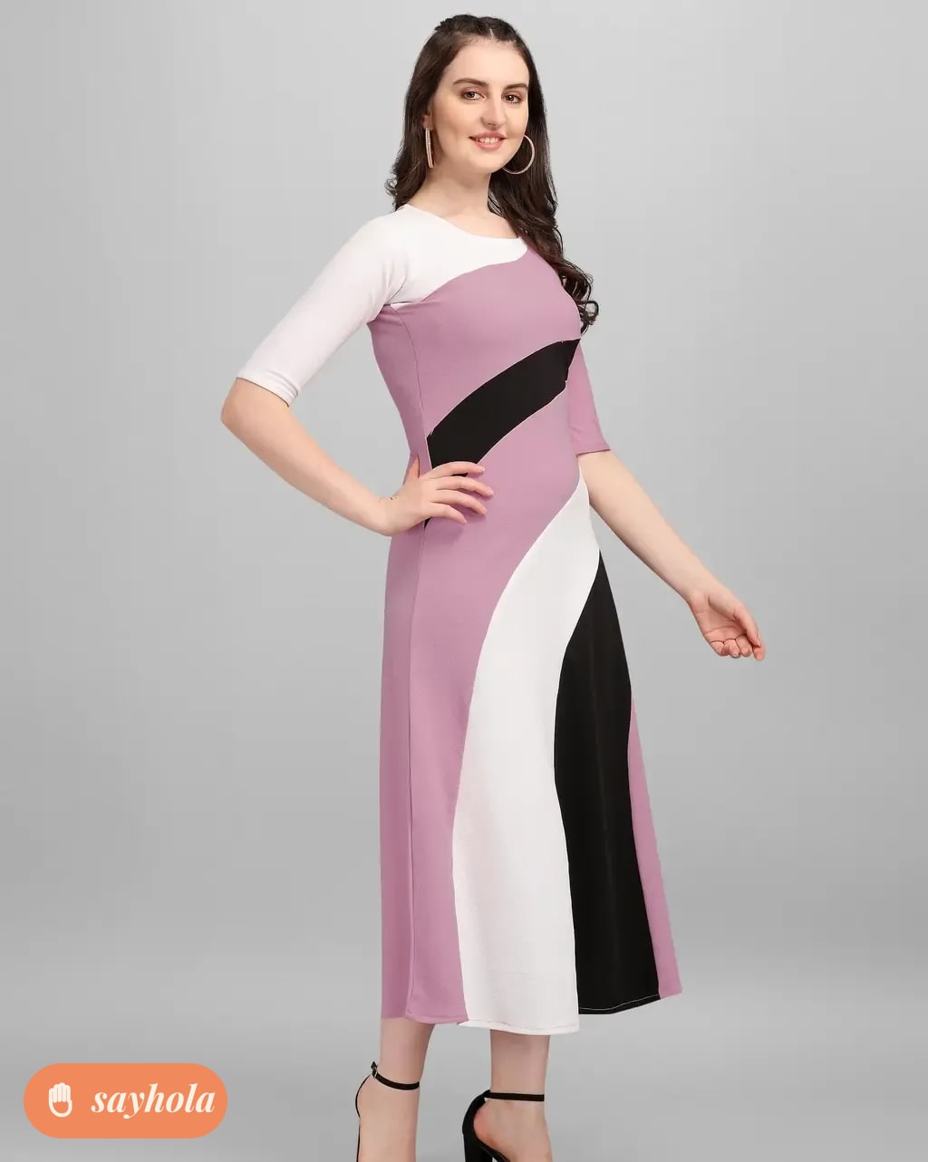 women’s empire dress in stretch lycra