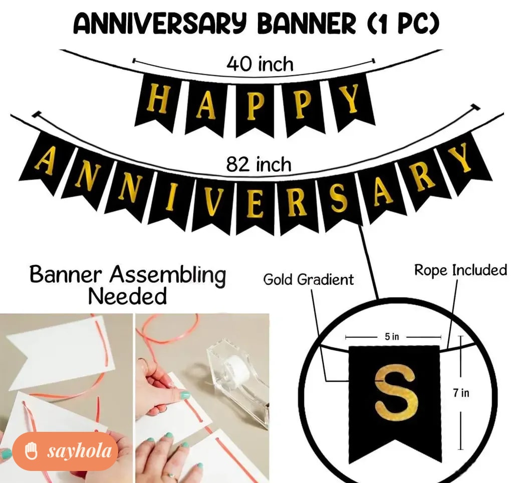happy anniversary decorations combo kit