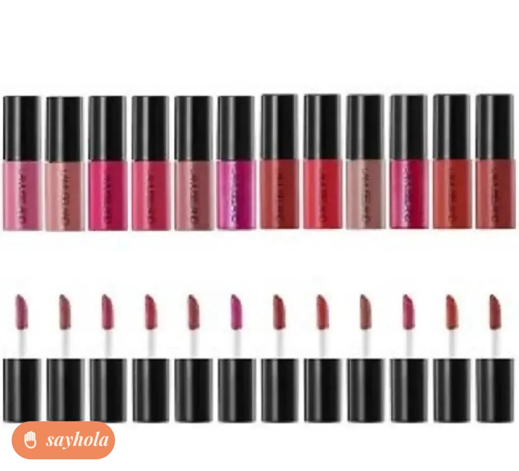 set of 12 maroon shade lipsticks