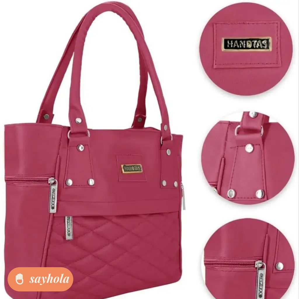 faux leather women’s handbag with two compartments