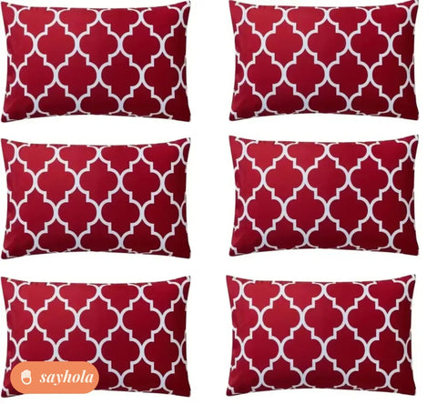 cotton pillow covers pack of 6