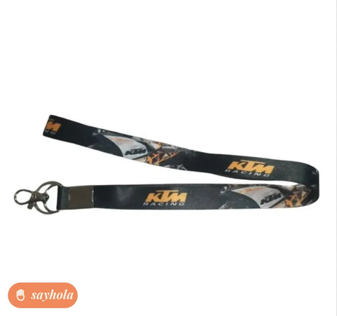 ktm duke printed black nylon keychain with hook