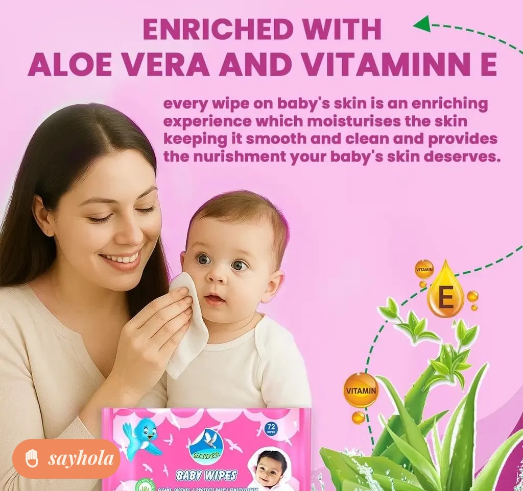 glider baby wipes with aloe vera and vitamin e