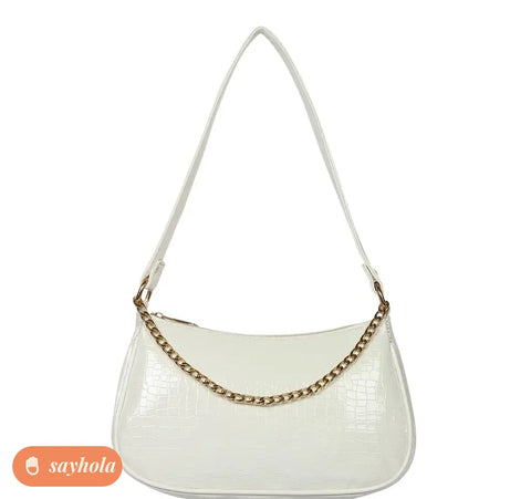 sleek faux leather slingbag