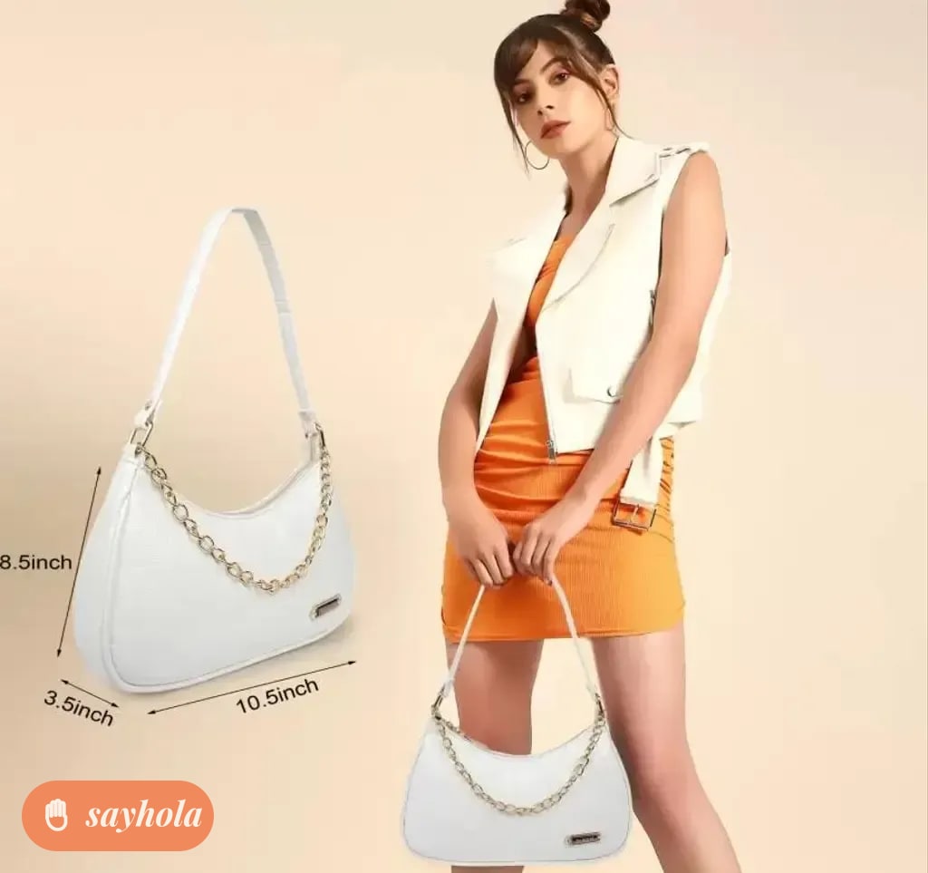 sleek faux leather slingbag