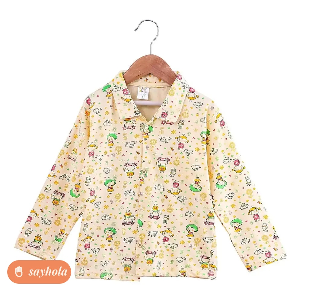 cotton nightwear set for kids pack of 2