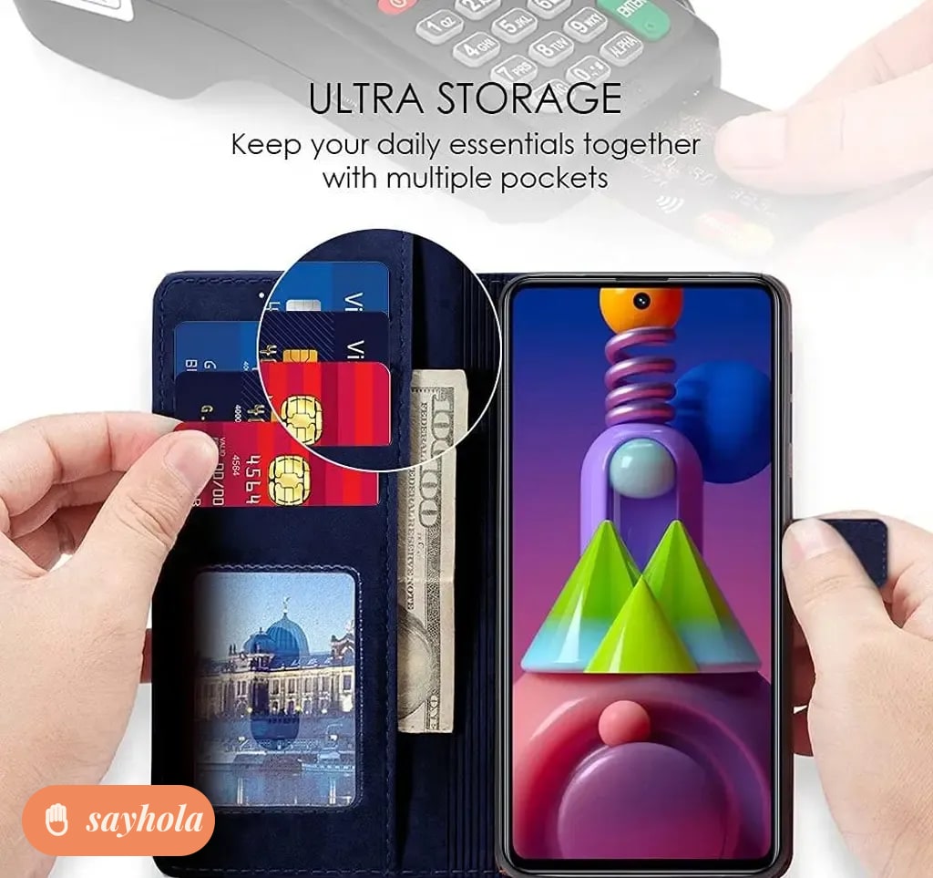 flip cover for samsung galaxy s8 plus with pockets and stand