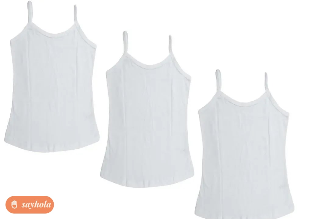 cotton slips pack of 6 in white