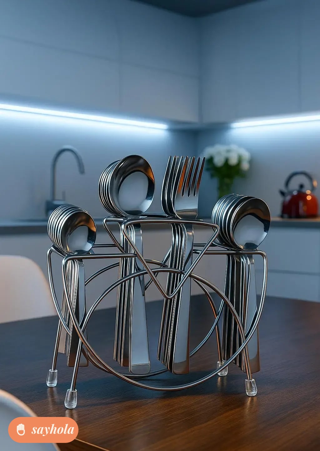 stainless steel spoon stand for 24 spoons