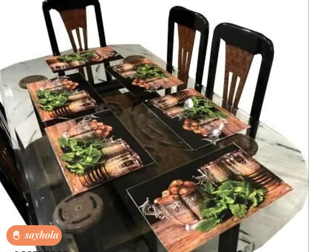 set of 6 pvc place mats for dining