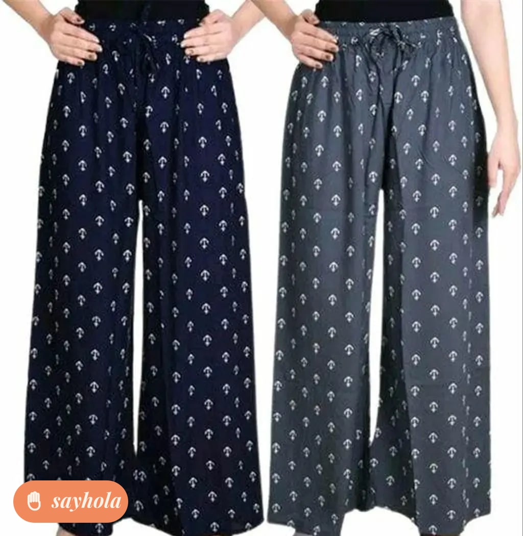 printed rayon palazzos for women