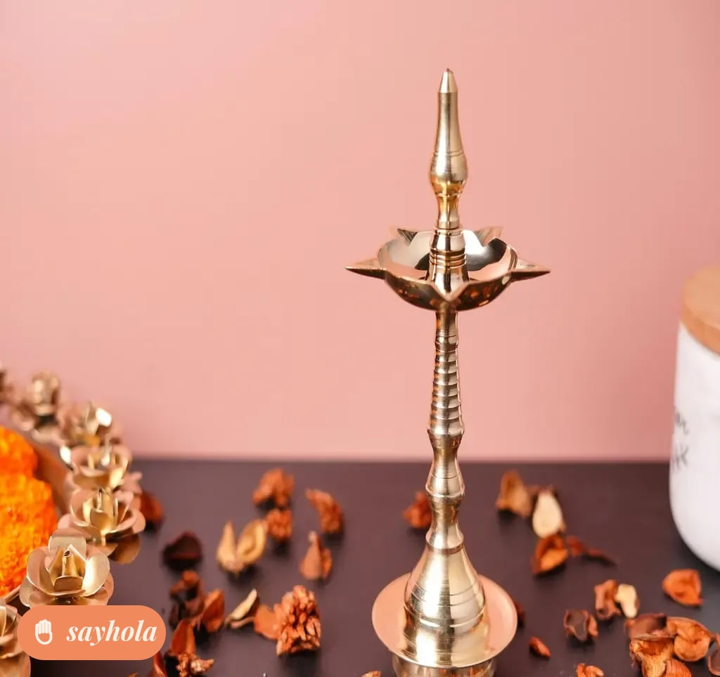 kerala fancy brass diya lamp