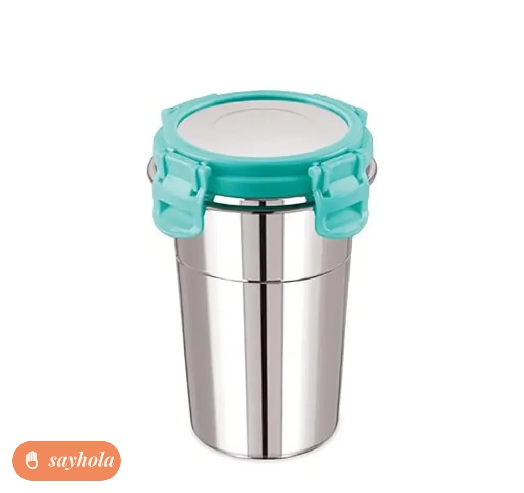 stainless steel fusion glass tumbler with lid