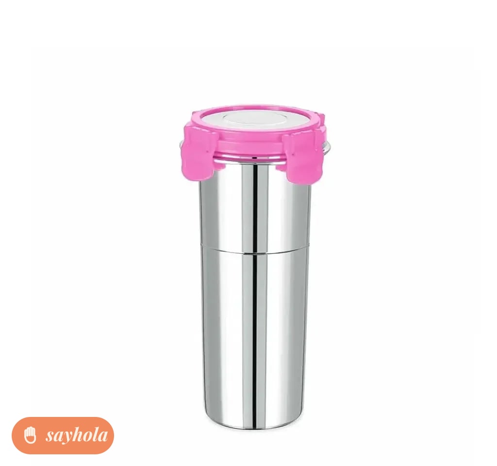 stainless steel fusion glass tumbler with lid