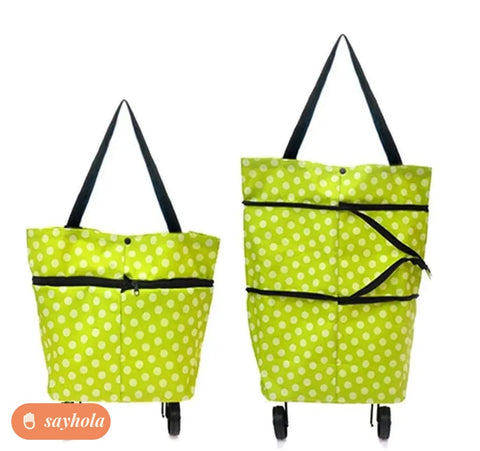 foldable shopping trolley bag with wheels