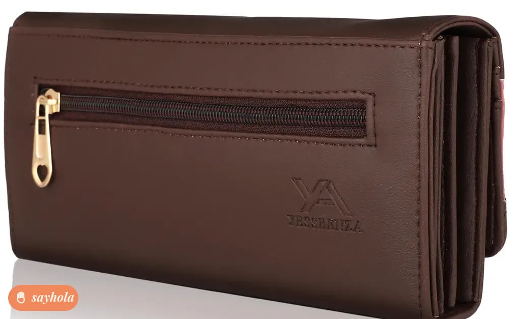 casual faux leather clutch with multiple card slots