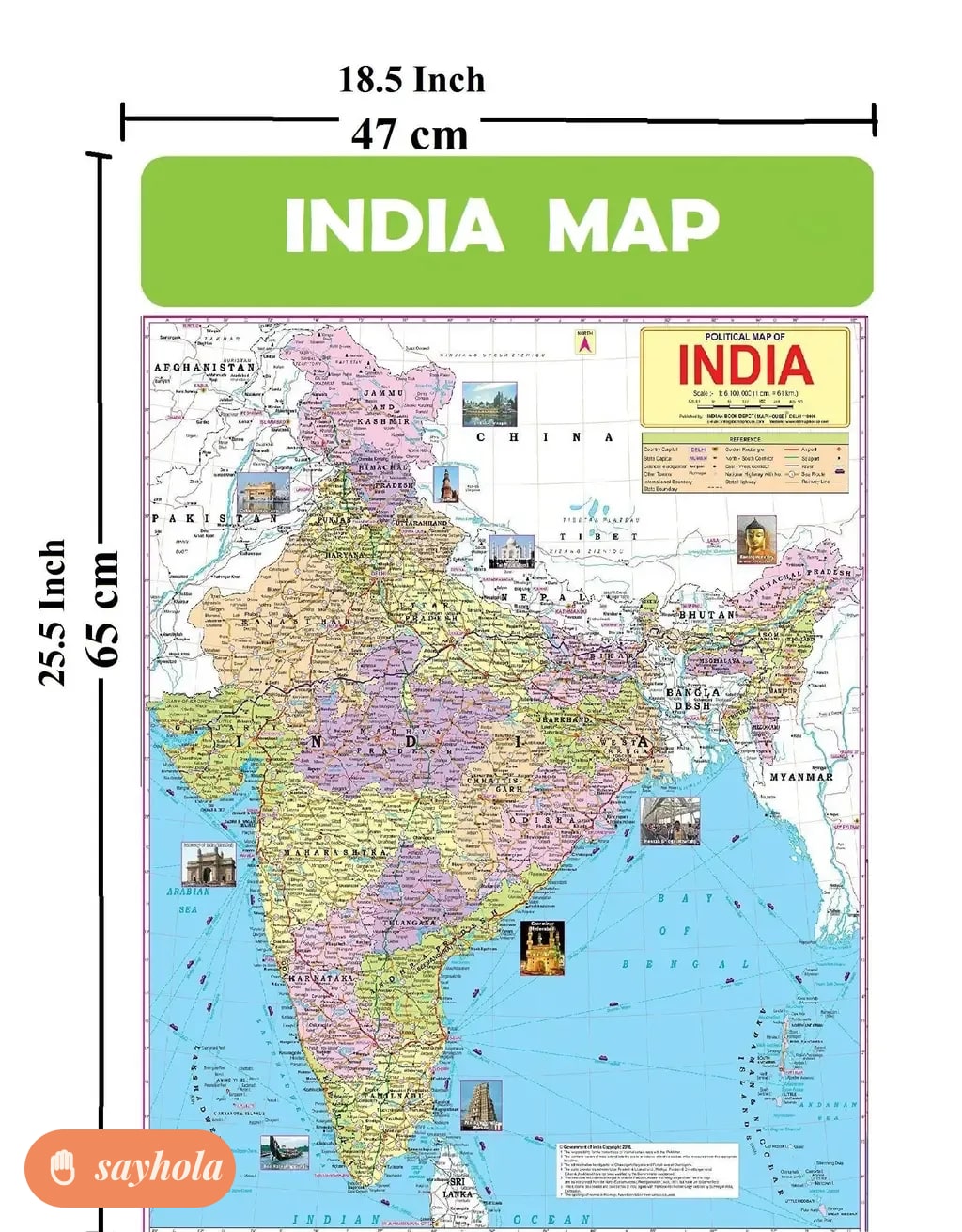 tamil nadu india and world laminated map set