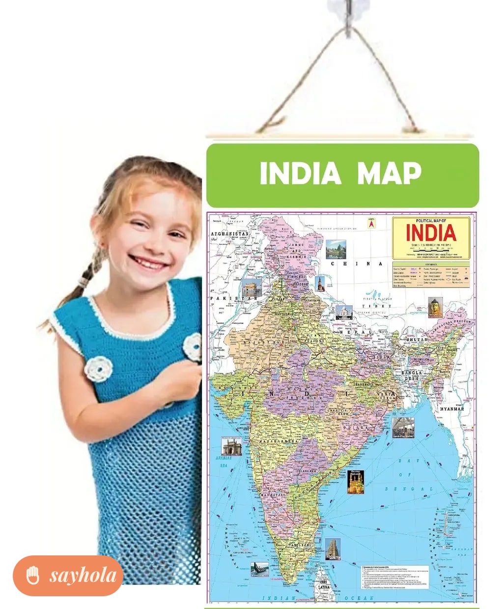 tamil nadu india and world laminated map set