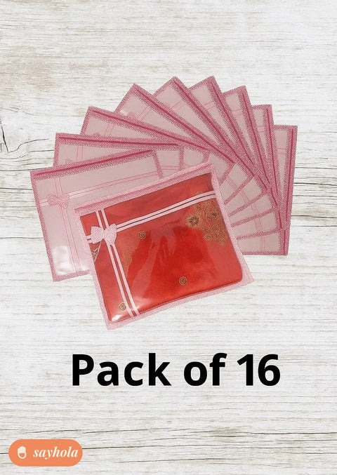 non-woven saree cover with transparent window