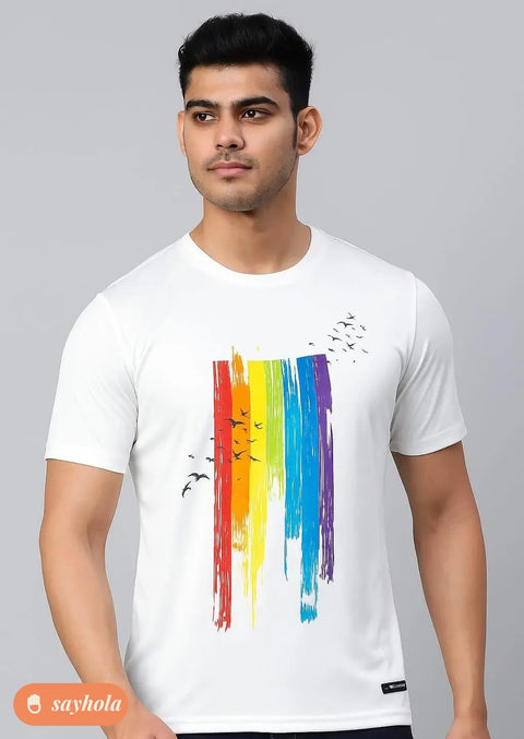 men's lycra t-shirt with print