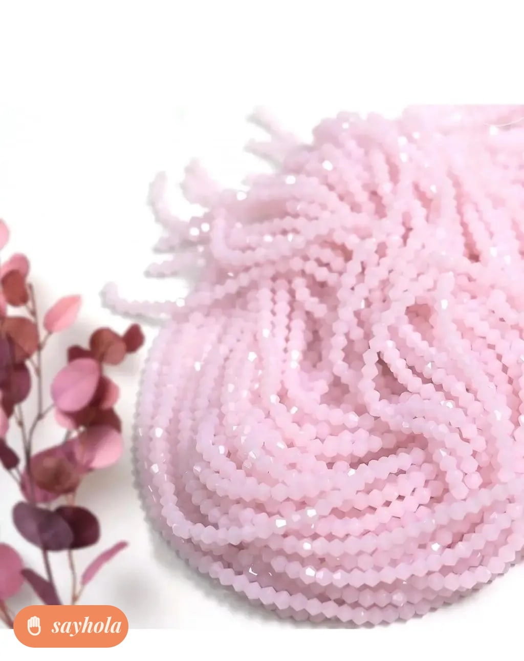 light pink 4mm crystal glass beads pack of 250