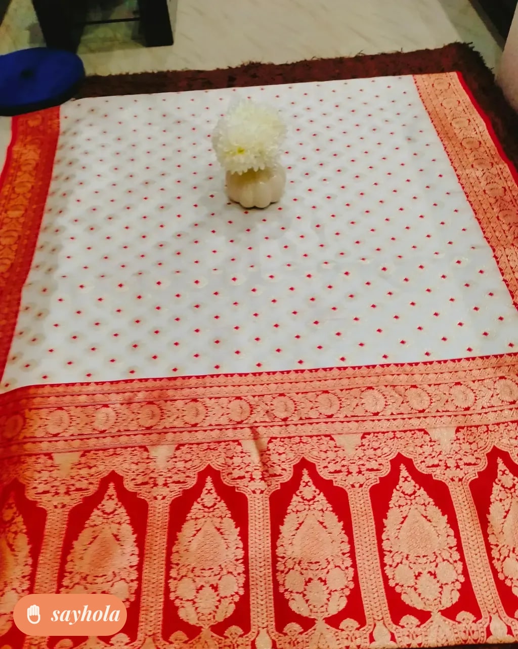 banarasi silk saree with all over boota print