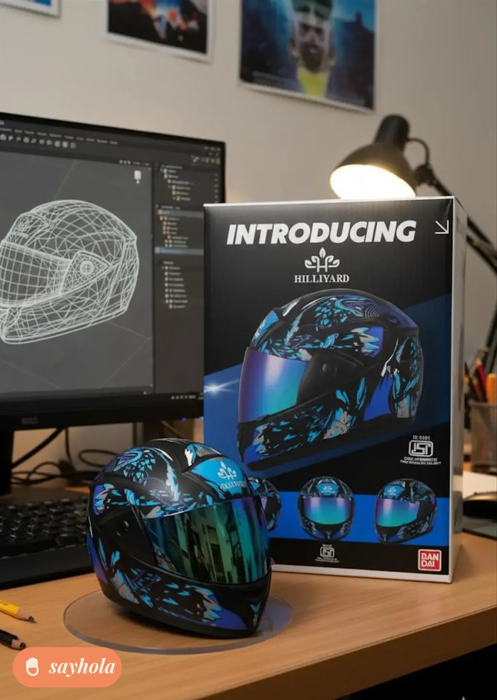 full face motorbike helmet with rainbow visor