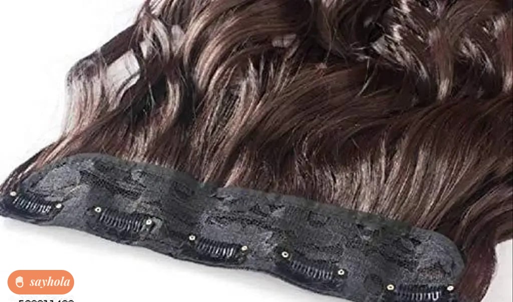 24 inch curly wavy clip-in hair extensions natural brown