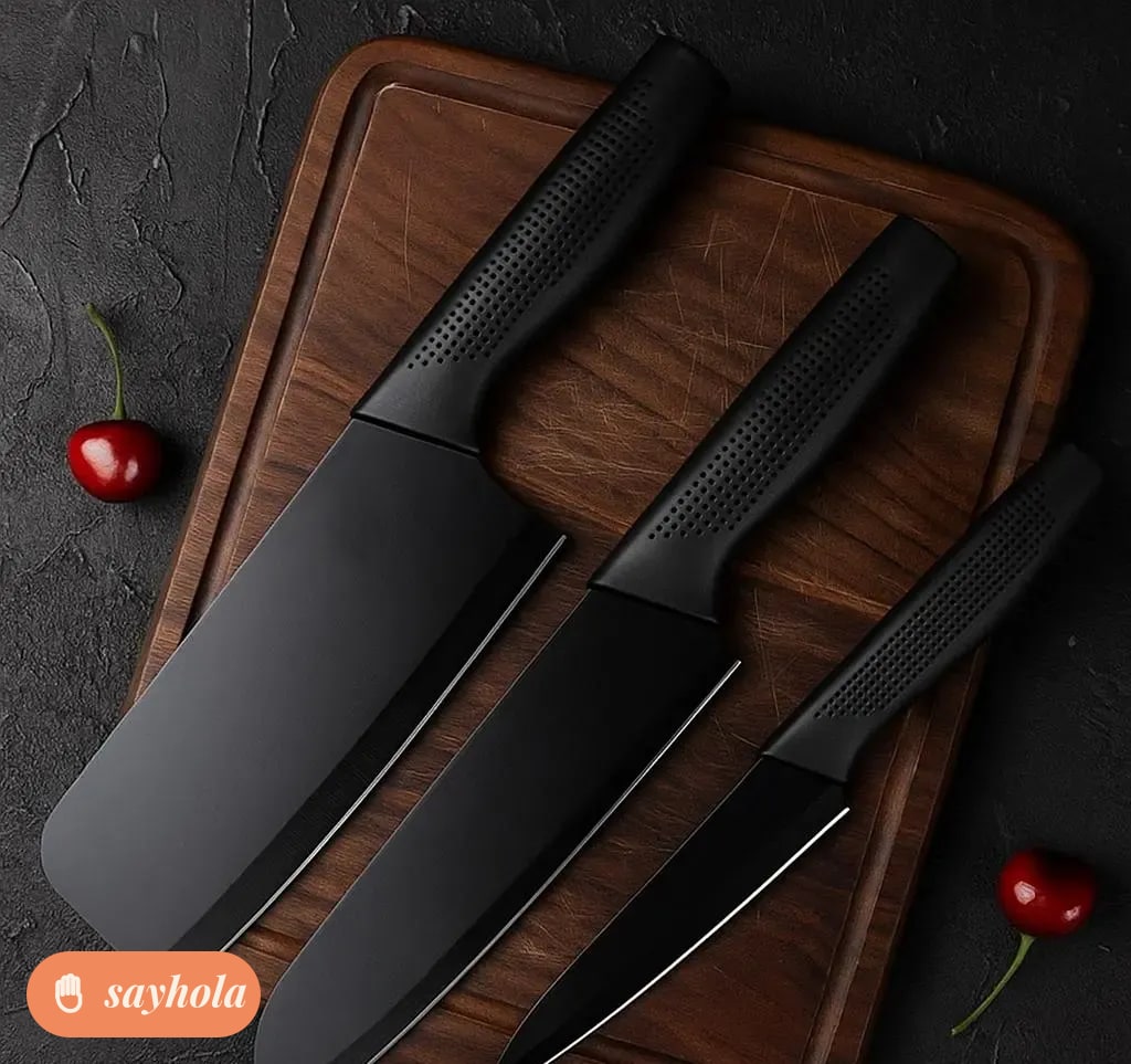 stainless steel 3-piece chef knife set