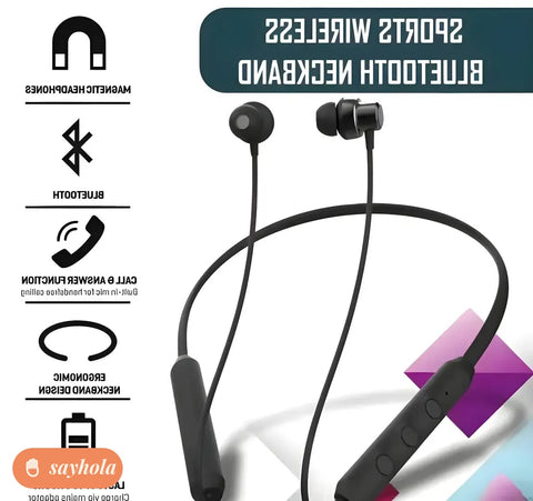 boat bt jazz wireless bluetooth neckband in black