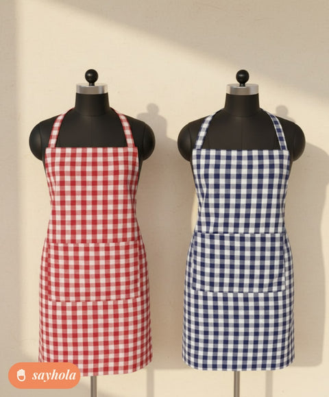 waterproof cotton kitchen apron with front pocket pack of 2